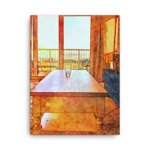 At The Beach original art canvas print giclee