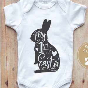 My First Easter SVG first Easter svg Easter svg Happy Easter svg Easter bunny svg Silhouette, Cricut More Baby's first Easter image 1