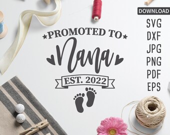 Download Promoted To Grandma Svg Etsy