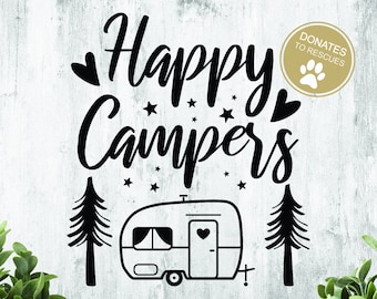 Happy Campers Svg Etsy