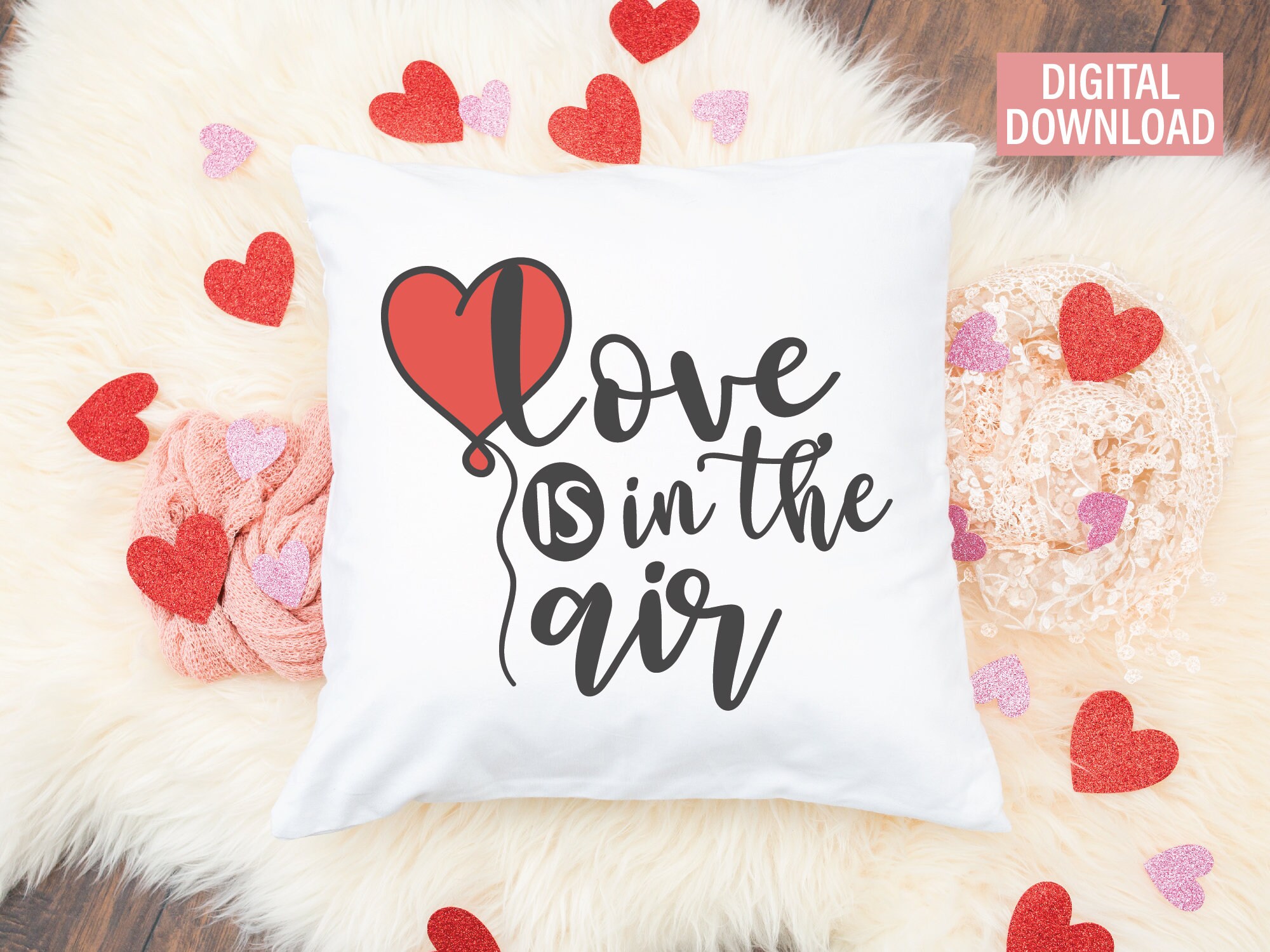 Love is in the Air Svg | Heart Balloon Svg | Valentine's SVG | Love SVG ...