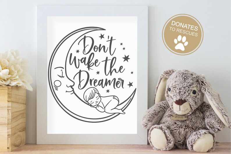 Download Don't wake the Dreamer svg boy's nursery svg | Etsy