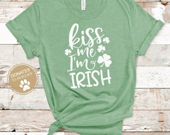 kus me Ik ben Ierse SVG | St. Patrick's day SVG | St. Patty's dag svg | St. Patricks Day shirt svg | Klaver svg | Cricut Silhouette + meer