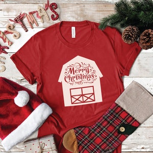 Merry Christmas Barn SVG Farmhouse Svg Cricut Silhouette - Etsy