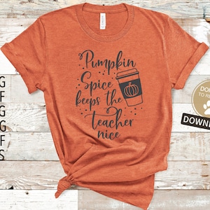 Pumpkin Spice houdt de leraar mooie SVG | Grappige leraar SVG | Val SVG | Cricut, silhouet + meer | Pompoen Spice SVG | herfst SVG | Vallen