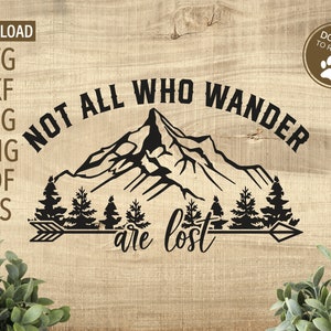Nicht alle, die Wandern sind Lost SVG | Abenteuer svg | Cricut, Silhouette + Mehr | Camping svg | Reise SVG | Erforsche svg | Wandern svg | Wohnmobil