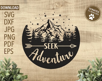 Seek Adventure Circle Stencil SVG | adventure svg | Cricut, Silhouette + More | camping svg | camper svg | travel svg | glamping svg