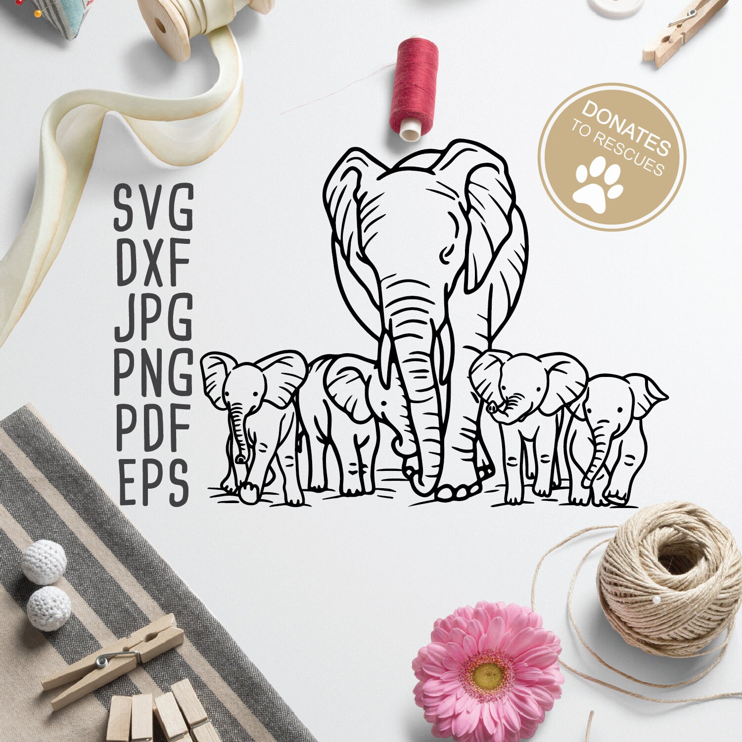 Free Free 121 Silhouette Clipart Baby Elephant Svg SVG PNG EPS DXF File