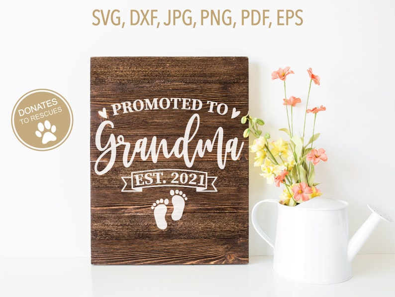 Download Promoted to Grandma est. 2021 SVG New Grandma svg first | Etsy