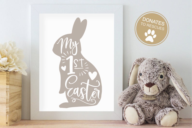 My First Easter SVG first Easter svg Easter svg Happy Easter svg Easter bunny svg Silhouette, Cricut More Baby's first Easter image 3
