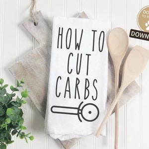 How To Cut Carbs SVG | Pizza Cutter SVG | Pizza SVG | Funny food svg | Tea towel svg | Cricut Cut File | pizza | Dxf | funny Kitchen svg