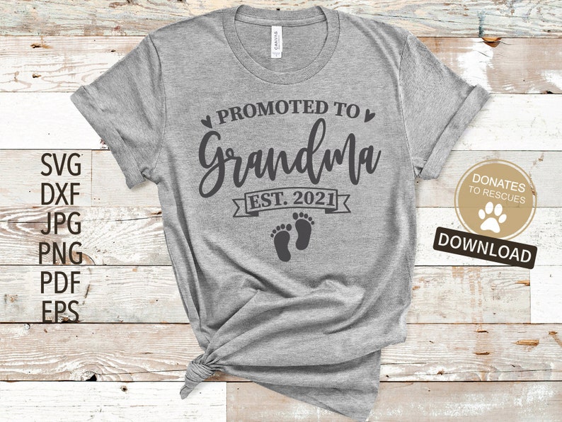 Download Promoted to Grandma est. 2021 SVG New Grandma svg first | Etsy