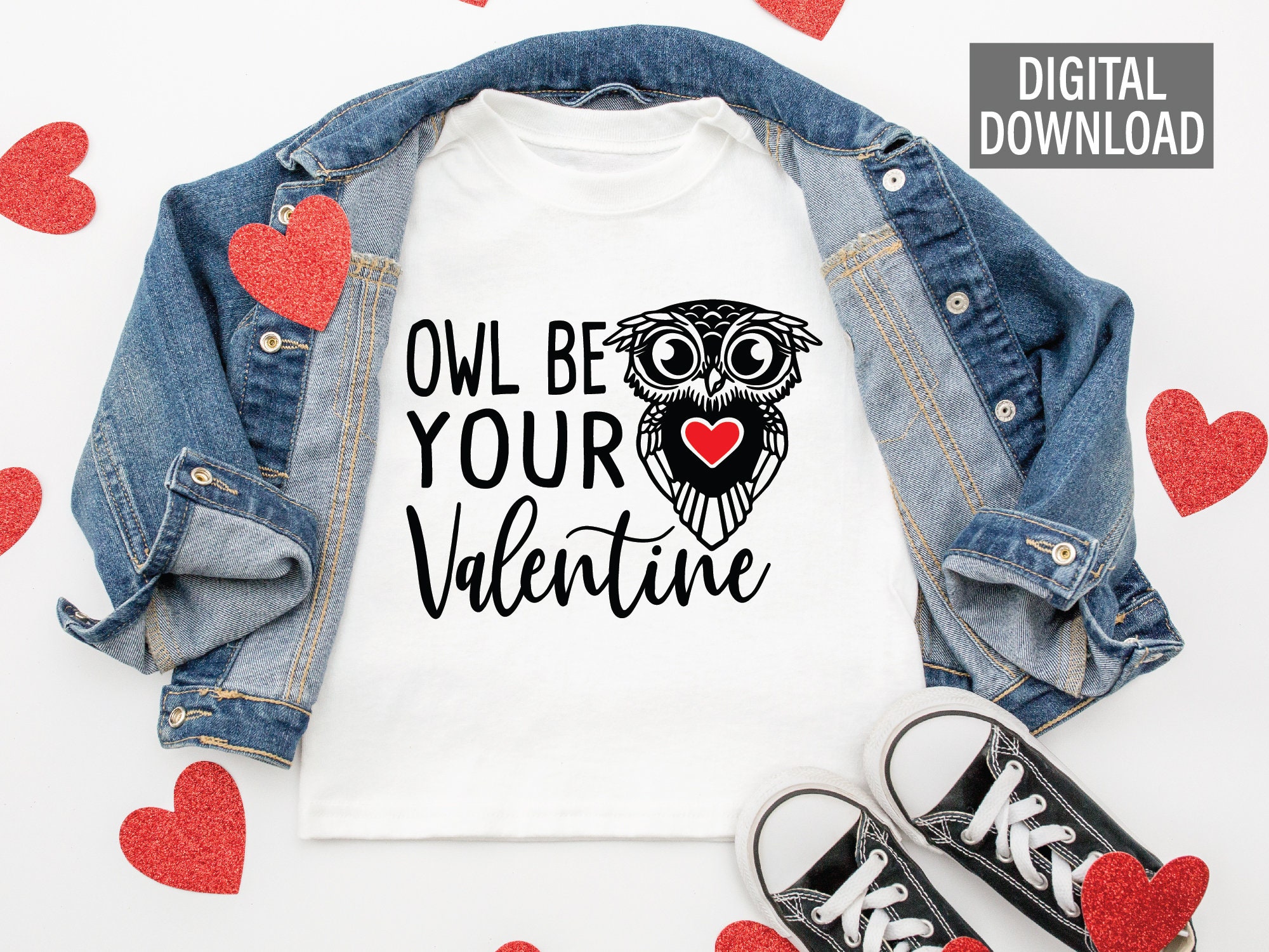 Owl Be Your Valentine SVG | DXF | Valentines day Shirt SVG | Valentine svg | Valentine cut file | Ow