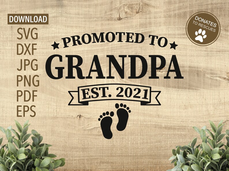 Download Promoted to Grandpa est. 2021 SVG new Grandpa svg dad svg ...