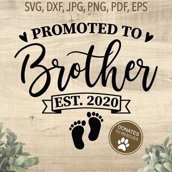 Download Promoted To Brother Est 2020 Svg New Brother Svg Family Etsy