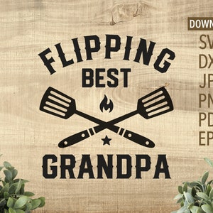 Flipping Beste Opa SVG | BBQ SVG | Cricut, Silhouette + Meer | grill svg | vaderdag svg | grillen svg | barbecue svg | barbecue dxf