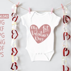 My First Valentine's Day SVG / Valentine SVG / Cricut, Silhouette + More / first valentines day svg / valentine's day svg / My 1st Valentine