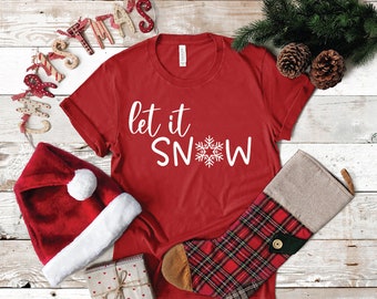 Let it Snow SVG | Weihnachtssvg | Weihnachtsshirt Svg | Weihnachtsschild svg | Cricut, Silhouette + Mehr | winter svg | Schneeflocke svg | DXF