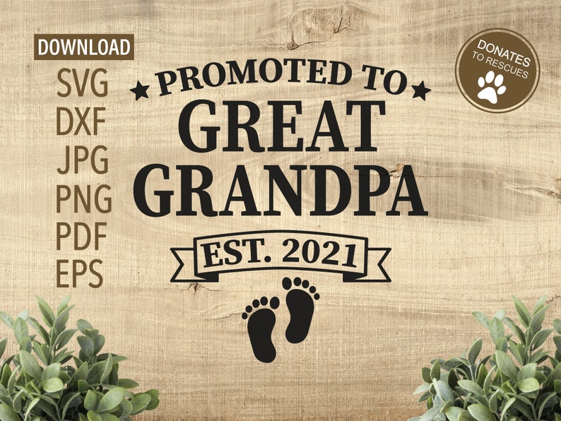 Download Promoted to Great Grandpa est. 2021 SVG Great Grandpa svg ...