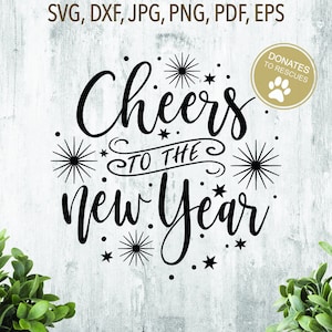 Felicidades ao Ano Novo SVG | DXF | Feliz ano novo camisa svg | Feliz Ano Novo | Ano Novo SVG | 2019 | cricut | arquivo cortado | ano novo 2019