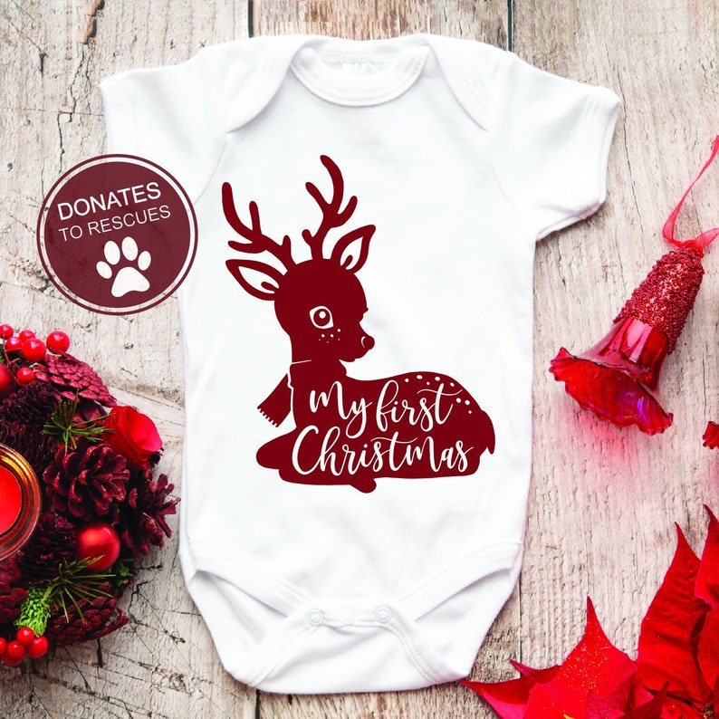 Download My First Christmas SVG Baby Reindeer svg DXF Christmas | Etsy