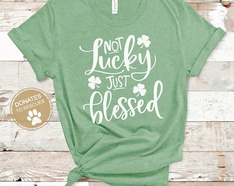 Niet gelukkig, gewoon gezegend SVG | St. Patrick's Day-svg | Gelukkige SVG | Gezegende SVG | St. Patty's dag-svg | Klaver-svg | st patricks-svg | Cricut