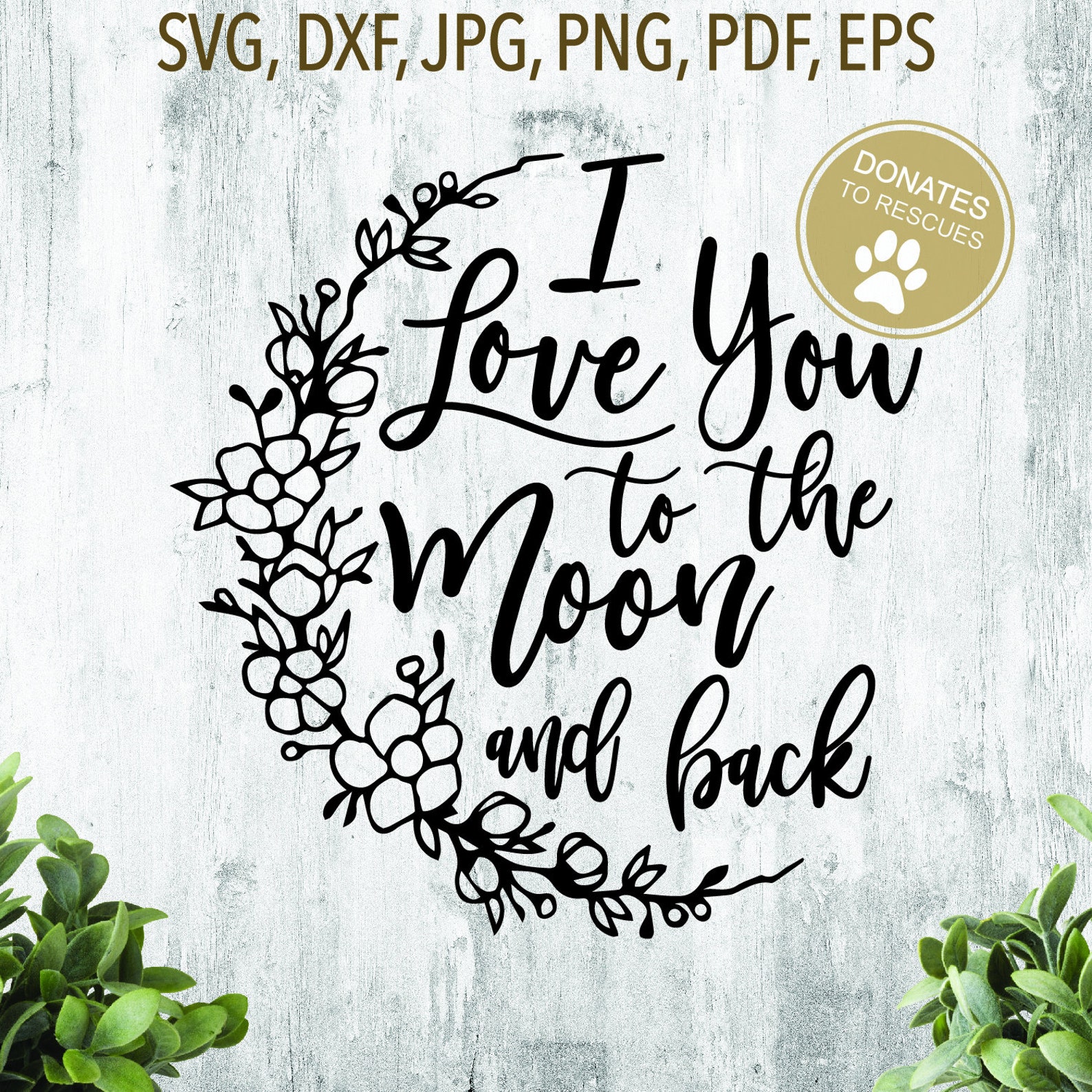 I Love You to the Moon and Back SVG Cut File |baby Svg | Silhouette ...