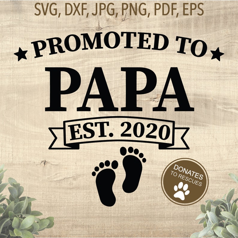 Download Promoted to PAPA est. 2020 SVG new Grandpa svg dad svg | Etsy