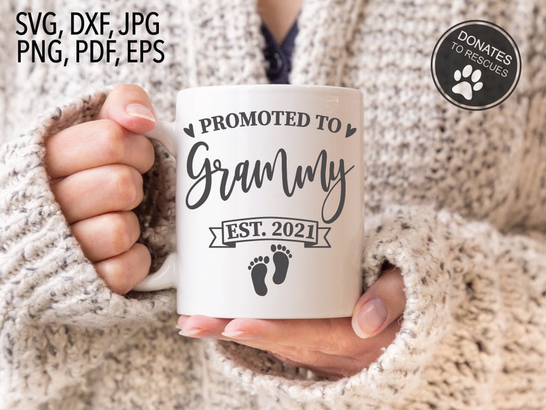 Download Promoted to Grammy est. 2021 SVG New Grandma svg first | Etsy