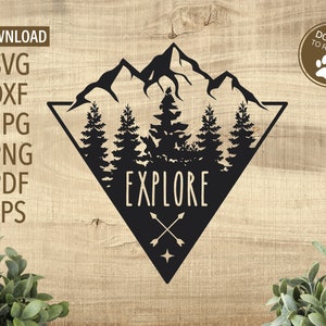 Explore SVG | Cricut, Silhouette + More | Explore shirt svg | DXF | Adventure | camping svg | camping | Climbing | Exploring | Camp svg