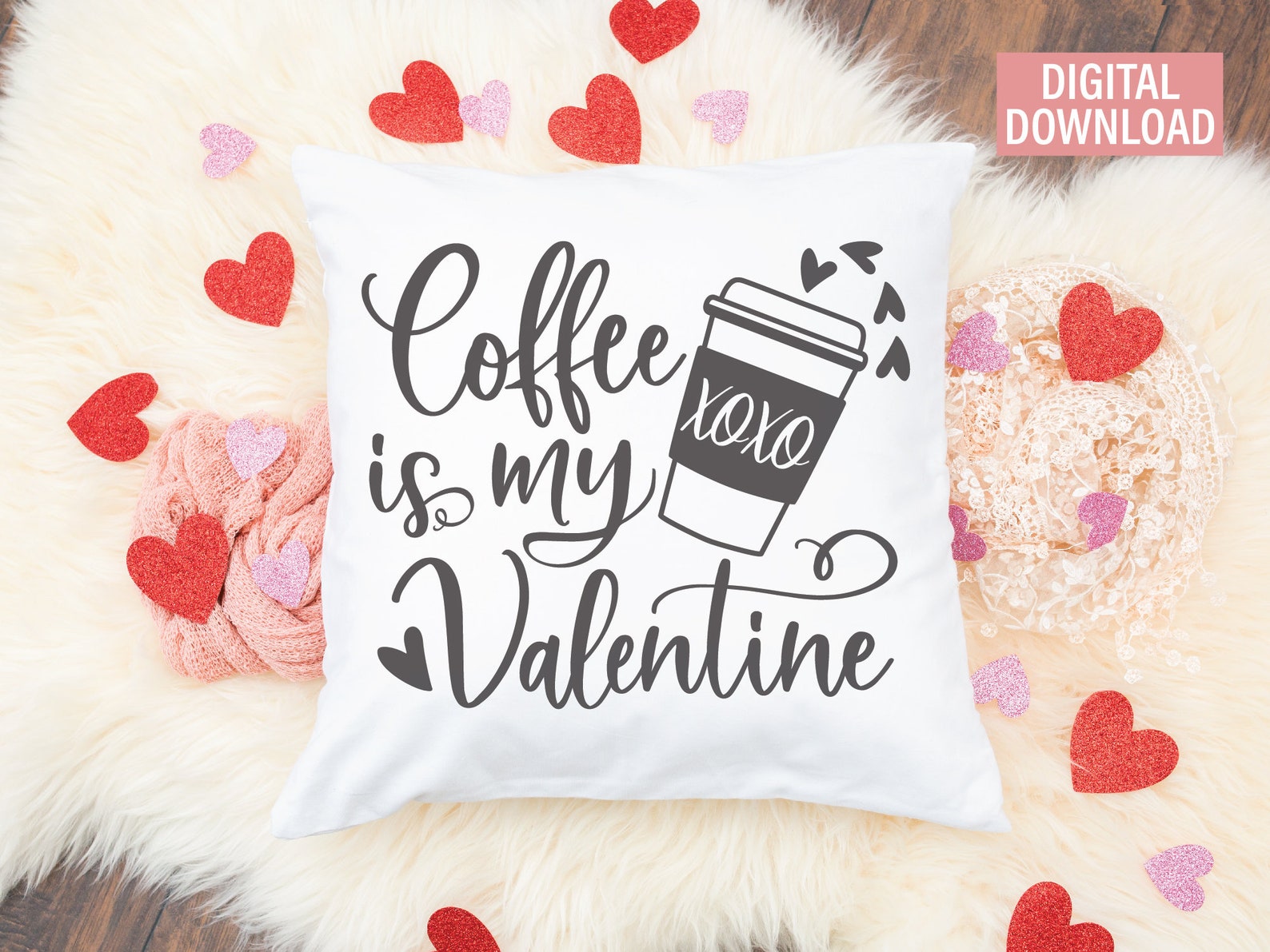 Download Coffee is my Valentine SVG Valentine's Day svg | Etsy