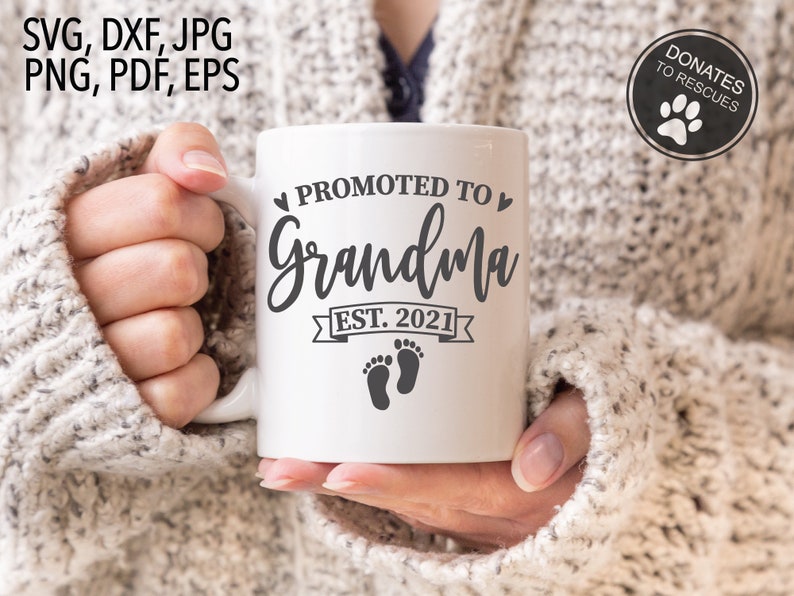 Download Promoted to Grandma est. 2021 SVG New Grandma svg first | Etsy