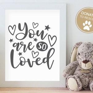 Usted es tan amado SVG / bebé svg / Valentine svg / Nursery svg / Cricut, Silueta + Más / Día de San Valentín svg / Día de San Valentín svg / dxf