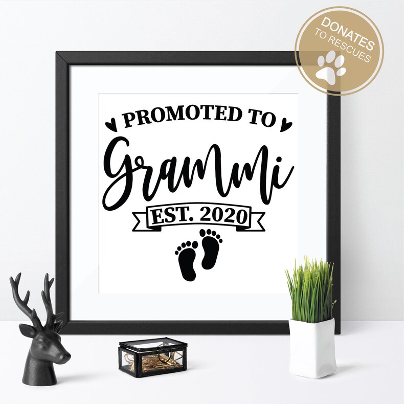 Promoted to Grammi est. 2020 SVG New Grandma svg first | Etsy