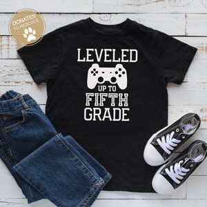 Leveled up to Fifth Grade SVG | Back to School SVG | school svg | teacher svg | Cricut, Silhouette + more | first day of school | cut file