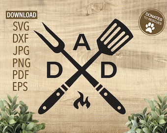 Papá BARBACOA SVG / Día de los Padres svg / Cricut, Silueta + More / grilling svg / grilling svg / bbq party svg / dad svg / Father's Day svg / barbacoa