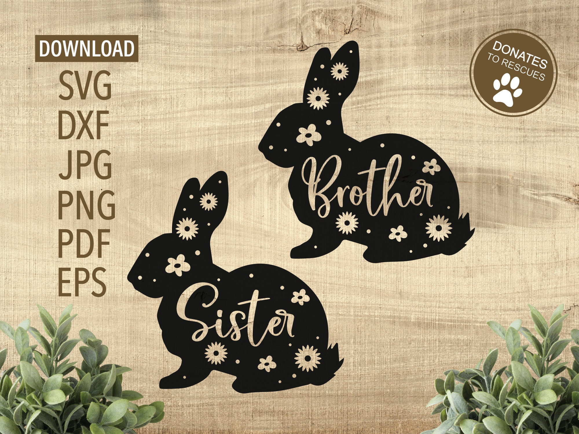 Download Easter Svg Monogram Bunny Easter Bunny Svg Free Bonus Font Blanks Craft Supplies Tools Vadel Com