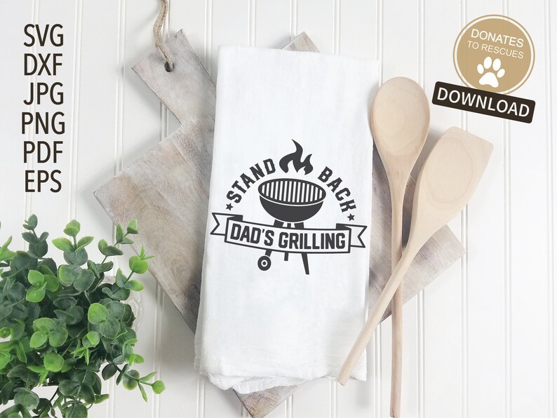 Download Stand Back Dad's Grilling SVG Funny bbq svg Cricut | Etsy