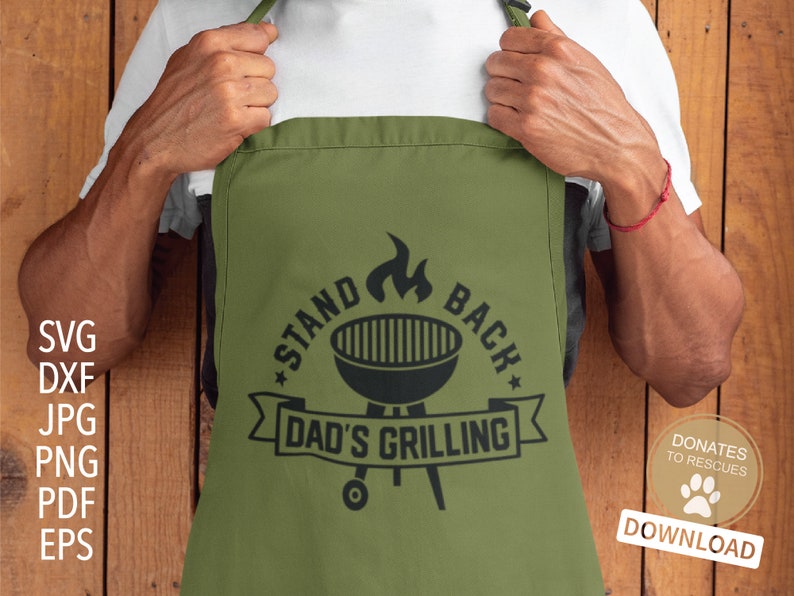 Download Stand Back Dad's Grilling SVG Funny bbq svg Cricut | Etsy