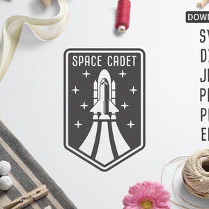 Cadete Espacial SVG / Cricut, Silueta + Más / Space svg / Nasa svg / espacio exterior svg / astronauta svg / transbordador espacial svg / dxf / niños svg