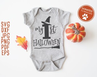 My First Halloween SVG | Cricut, Silhouette + More | baby's first halloween svg | baby svg | Halloween svg | svg | 1st halloween svg