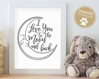 I Love You to the Moon and Back SVG Cut File |baby Svg | Silhouette ...