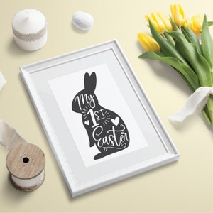 My First Easter SVG first Easter svg Easter svg Happy Easter svg Easter bunny svg Silhouette, Cricut More Baby's first Easter image 4
