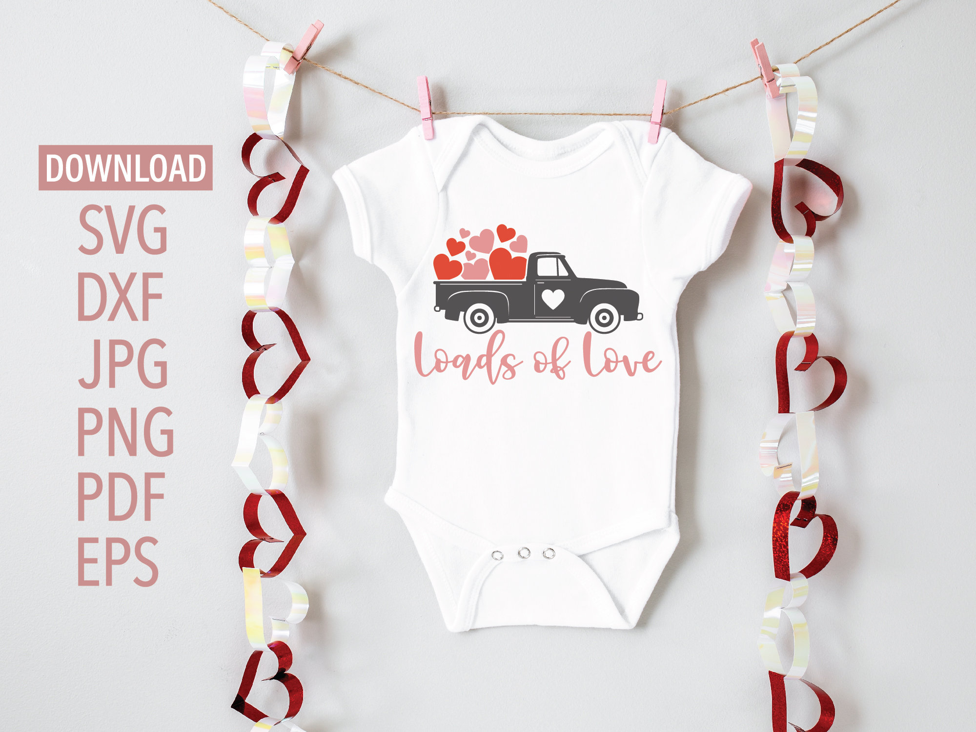 Loads of Love Svg | Valentines Vintage Truck Svg | Cricut, Silhouette ...