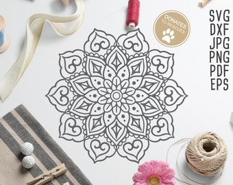 Mandala SVG | Cricut, Silhouette + More | Mandala cut file | mandala Clip art | Mandala Paper cut file | instant download | commercial use