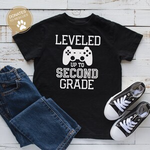 Leveled up to Second Grade SVG | Back to School SVG | school svg | teacher svg | Cricut, Silhouette + more | first day of school | cut file