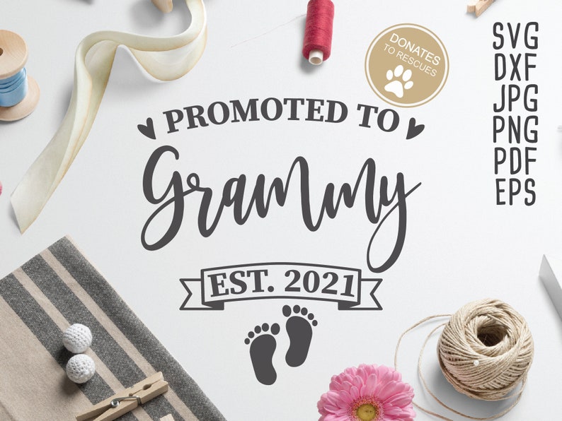 Download Promoted to Grammy est. 2021 SVG New Grandma svg first | Etsy