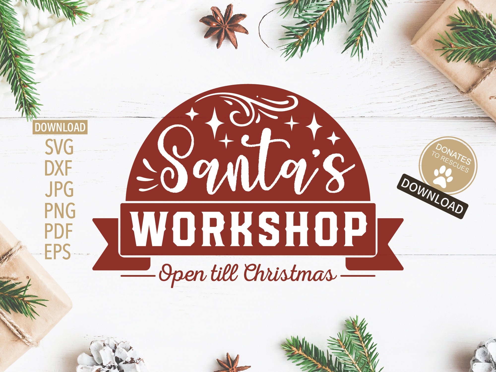 Santa's Open Till Christmas SVG Christmas SVG Cricut — free download