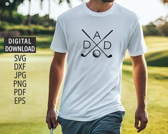 Golf vader SVG | Cricut, silhouet + meer | geweldige snijvijl voor vaders die van golfen houden | Golfer-SVG | Vaderdag-svg | DXF | png | jpg | pdf