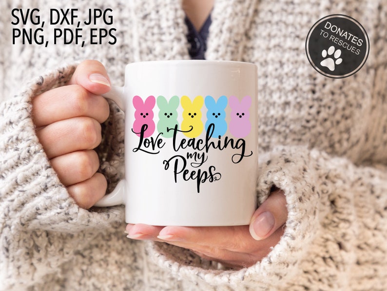 Download Love Teaching My Peeps Easter SVG Teacher svg Teacher | Etsy